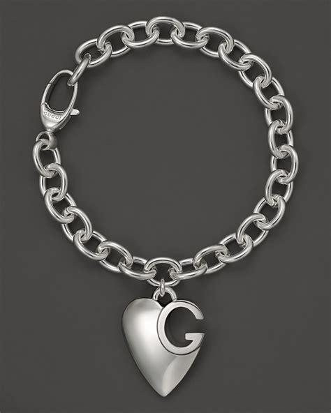 gucci braclet heart|gucci sterling silver heart bracelet.